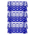 PATIKIL 28 Wells Tube Rack, 3 Pcs Double Layer Vial Rack for Microcentrifuge Tubes 10/15/50ml, Blue