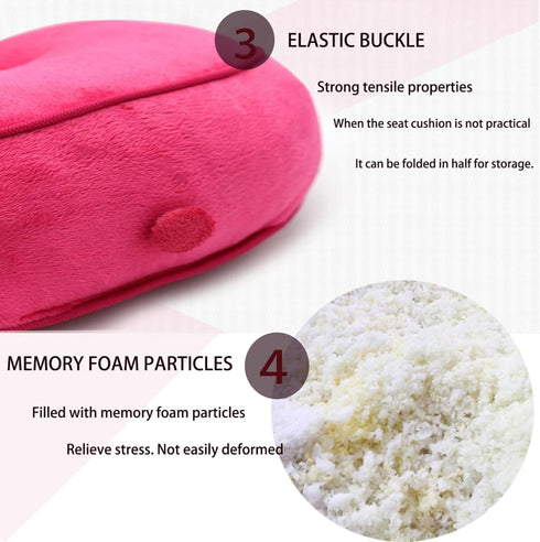 Obumi Purple Dual Comfort Cushion - Folding Pillow for Pressure Relief & Posture Correction