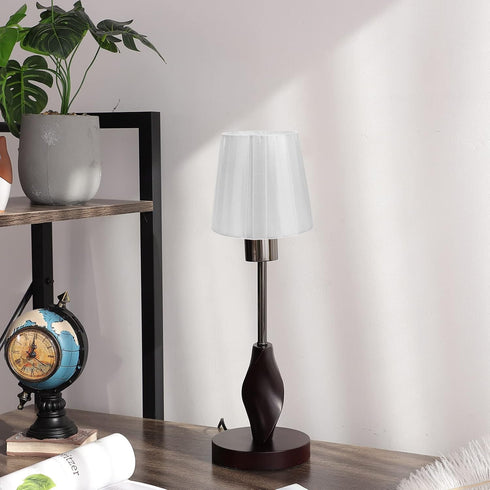 Bulb 5.51X4.92X3.54In LALAFINA Clip on Lampshade Cloth Lamp Cover for Bedroom Table Floor Lamps Portable Pleated Lamp