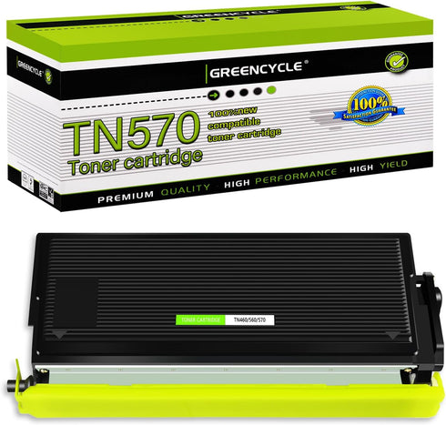 greencycle Black High Capacity Toner Cartridge Replacement for Brother TN570 TN-570 TN540, 1 Pack