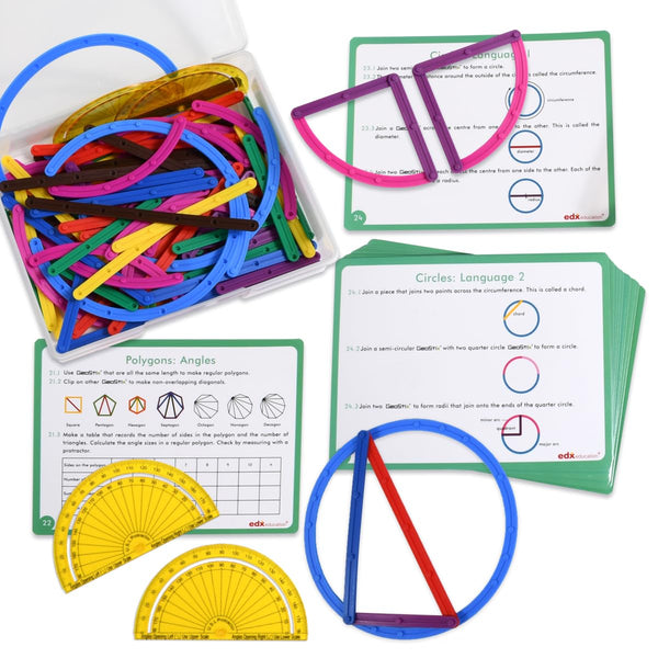 edxeducation GeoStix Deluxe Set | Teach Geometry | 100 Construction Sticks, 2