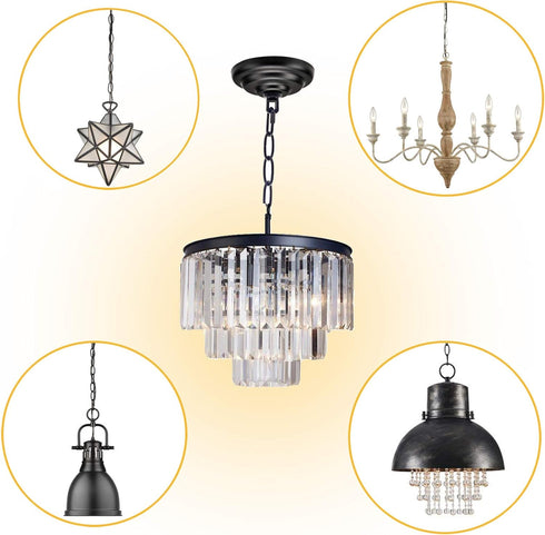 ECUDIS 6 50 5 Inches Heavy Duty Canopy Kit and Feet Pendant Light Fixture Chain for Chandelier or Swag Light Fixtures
