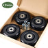 4" 1.26" 4 Inches 3/8" x Push Cart Wheels PU Caster Wheel Workbech Wheels, Grocery Cart Wheels, Replacement Just Wheels