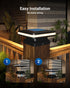 2W, 120 2CCT: 2700K, 4000K, 2 50%, 100% 2 Pack Sunco Solar Post Lights, Outdoor Dusk to Dawn Black Square Solar Powered