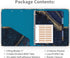 Ospelelf 1 Inch 3 Ring Binder, Cute Blue Marble Binder for Letter Size (11" x 8.5") with 5 Tab Dividers and Low Profile