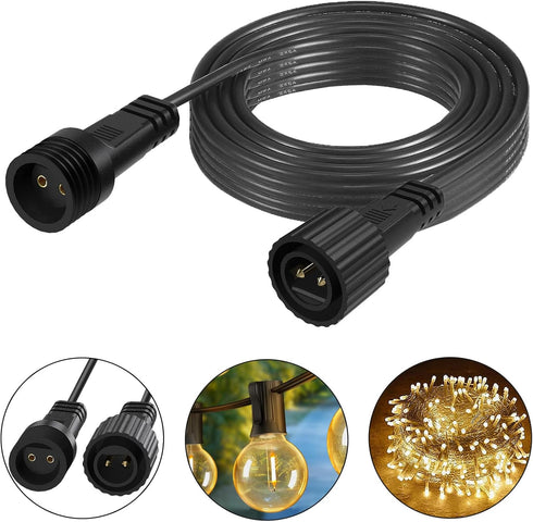 FFZZKJ 16.4Ft/5M Extension Cable for Christmas String Lights IP68 Waterproof Extension Lead 24AWG