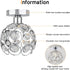 Zevnico Closet Silver Mini Chandelier Light Fixture, Crystal Ceiling Light, Semi Flush Mount Hallway Lights, Small