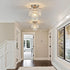 K9 Room,1-Light E26 Crystal Ceiling Chandelier,Mini Chandelier Light Fixture with Crystals,Brushed Nickel Finish