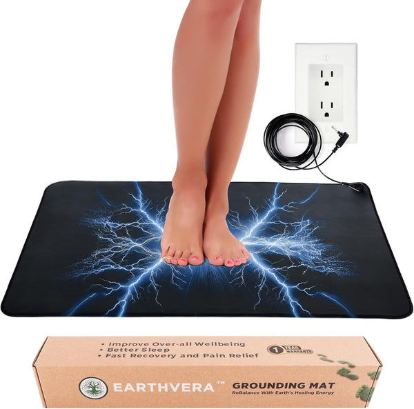 EARTHVERA Grounding Mat For Feet - With Multimeter for Monitoring Body Voltage Drop