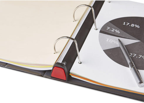 Universal UNV30721 Deluxe Easy-to-Open D-Ring View Binder, 1.5 in. Capacity, 11 in. x 8.5 in., Black