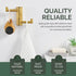 Angle Simple 3 Arms Towel Hook, Brushed Gold 304 Stainless Steel Swivel Triple Towel Holder, Wall Mount