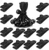 24 Pcs Tarp Clips and Ball Bungee Cords, Heavy Duty Lock Grip Fasteners with 6 Inch Bungee Ball Cords for Outdoor