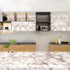 85" x15.8" White Brown Marble Contact Paper, Glossy Peel and Stick Wallpaper for Kitchen and Bathroom Countertops