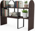 Maplefield Desk Hutch Expandable Shelf Organizer, Walnut Finish, Engineered Wood Desktop Storage