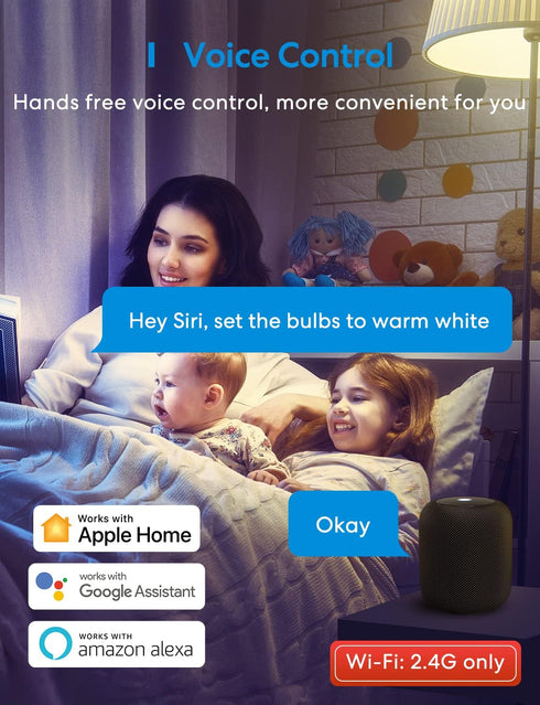 meross Smart Light Bulb, BR30 Flood WiFi LED Bulbs Compatible with Apple HomeKit, Alexa, Google Assistant & SmartThings, Dimmable E26 Multicolor 2700K-6500K RGBCW, 1300 Lumens 100W Equivalent, 1 Pack by meross