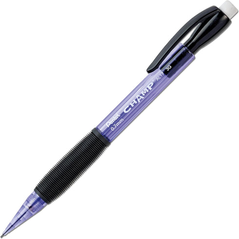Mechanical Pencil, 0.7mm, Violet Barrel, Box of 12 by Pentel CHAMP