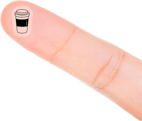 Coffee Cup Planner Stickers - 120 Clear Labels for Coffee Break Planning & Scrapbooking