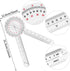 Prasacco 12 Inch Goniometer, Transparent Orthopedic Angle Ruler Plastic Goniometer 360 Degree Goniometer Angle Protractor Goniometer for Body Measuring Tape Goniometer Protractor Ruler