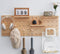 Wood Pegboard Combination Wall Organizer Kit, 2 Pieces Display Pegboard Panel Kits with 15 Accessories for Office,