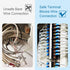 Terminal Block 2 Pack - 4 Circuits 20-30A 200v-450v Dual Row Screw Terminals + 16 PCS Heat Shrink Connectors