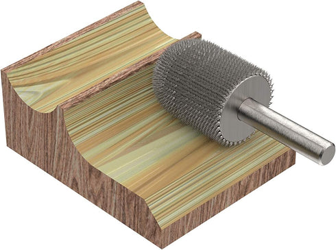 Kutzall Original Ball Nose Rotary Burr, 1/4" Shaft, Coarse - Wood Carving Bit for Bosch, DeWalt, Milwaukee