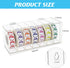 Acrylic Day of The Week Label Dispenser - 7-Slot Wall Mount Sticker Roll Dispenser for 1", 3/4" Labels
