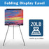 Falling in Art Aluminum Flip Chart Display Easel Stand, Adjustable Floor for Boardroom, 63 1/2'' High, Black