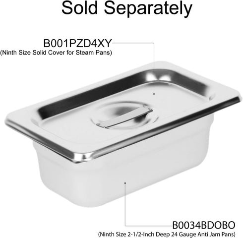 Excellante Ninth Size Anti Jam Pans, 2-1/2-Inch Deep, 24 Gauge
