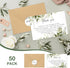 50 Set Funeral Thank You Cards with Envelopes and Matching Seal Stickers,Thank You Sympathy Cards