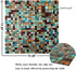 XUANINY Peel and Stick Backsplash Tiles for Kitchen, Bathroom, Self Adhesive Metal Aluminum Mosaic (11.81"x11.81")
