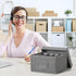 Qozary 4x6 1000+ Index Card Holder - Index Card Box With Dividers, Index Card Organizer Case, Foldable Flash Card