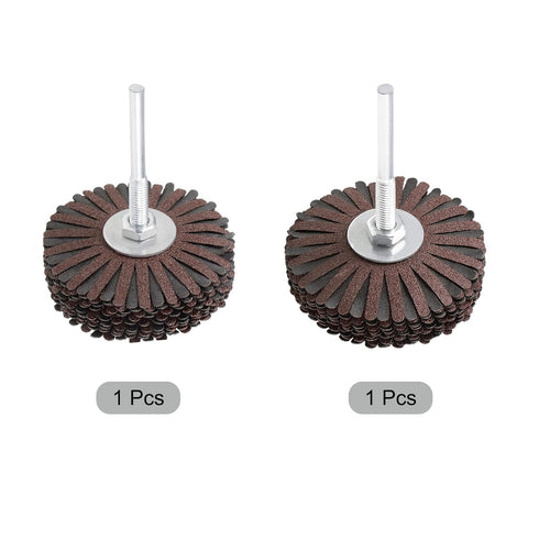 uxcell Abrasive Cloth Flap Wheel Sanding Star Set, 1/4-Inch Shank 80 Grit & 120 Grit for Woodworking