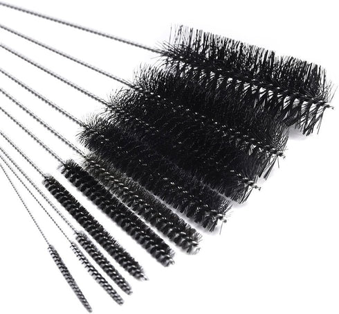DXG Cleaning Brushes, 8.2 Inch Nylon Tube Brush Set, 10 Pieces for Drinking Straws, Glasses, Keyboards
