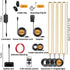 Lumtide Dimmable 2700K (4Pack 12In) Black Shelf Lights, LED Bookcase Lighting Compatible with Alexa, WiFi Under Shelf