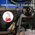 3/8" ISO7241A Hydraulic Coupling Dust Cap and Plug, Red Rubber Male Dust Cap and Female Plug Covers for Hydraulic Quick