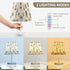 3 ALAZA Bedside Lamp Cactus Tropical Plants Leaves Table Lamp for Bedroom Desk Lamp with USB Port LED Nightstand Color