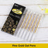 Dyvicl Gold Gel Pens, 0.8 mm Fine Pens Gel Ink Metallic Gold Pens for Black Paper Drawing, Sketching, Illustration, Adult Coloring, Journaling, Set of 6