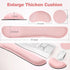 Upgrade Cleanable PU Leather Keyboard Wrist Pillow Rest Pad - Gimars Enlarge Mouse Cushion Support for Office
