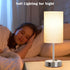 ZJOJO Table Lamp for Bedroom Set of 2, Small Bedside Lamps with 3 Way Dimmable Rocker Switch and AC Outlet, Nightstand