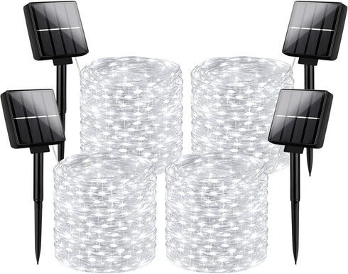 Brightever Solar String Lights Waterproof 288FT, 4-Pack Each 72FT 200 LED Solar