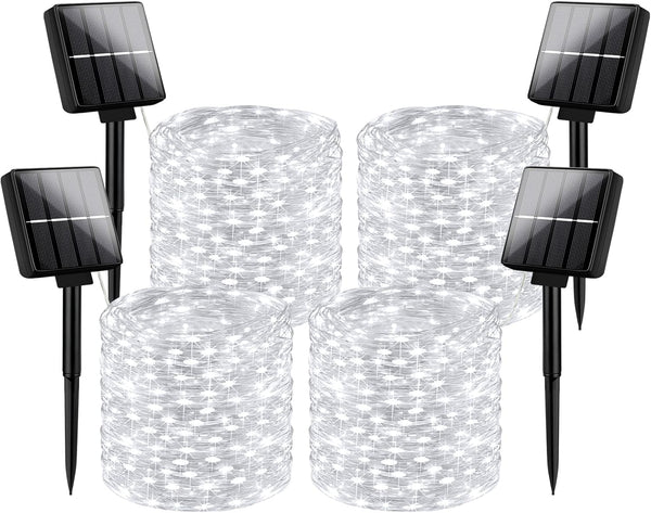 Brightever Solar String Lights Waterproof 288FT, 4-Pack Each 72FT 200 LED Solar