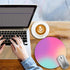 lebrocoli 8.6 8.6 inch Gradient Pink Purple Work Mouse Pad, Small Round Mouse Pads for Desk, Mini Travel Mousepad
