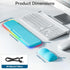 KONDOUND 2-in-1 Set, Heated Wrist Rest Ergonomic Memory Wrist Pad with RGB Lights and Non-Slip Base, Keyboard Mouse