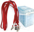 Bird Fiy Lanyards with ID Holder Badges 50 Pack with Bulldog Clip and 50 Pack Waterproof Clear Plastic Holders Red