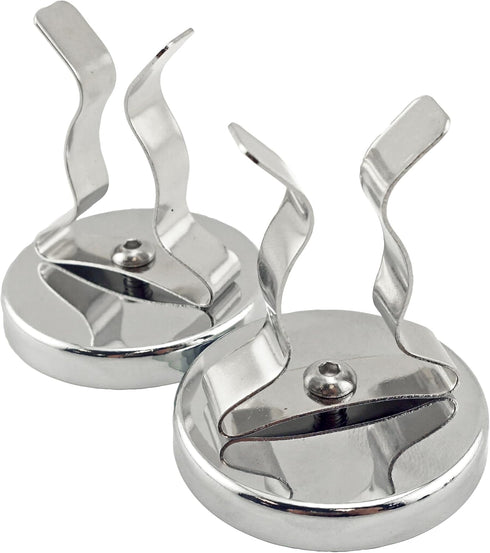 Master Magnetics Ceramic Round Base Magnet with Silver Spring Clamp, 2-Pack, 35 lb Pull