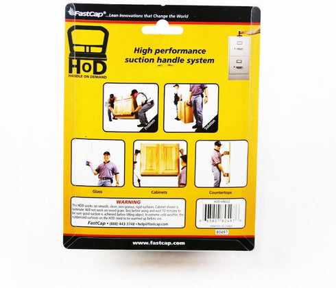 FastCap HOD-SINGLE Single-Hand Handle-on-Demand Lift, Black, Red, with Suction Pad
