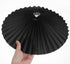 Ipetboom 2pcs 31cm Umbrella Pleated Lamp Shades for Table and Floor Lamps Fabric Black and White Diameter for Living