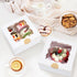60 Pcs Bakery Boxes with Window, 6 x 6 x 3 Inches, White Cookie Boxes for Baked Goods
