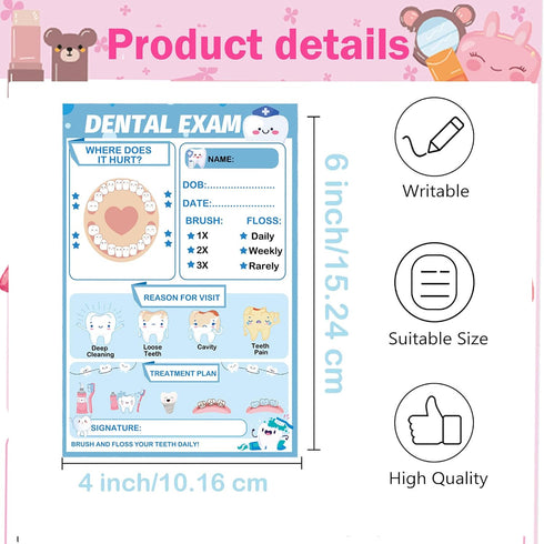 6 Pack wootile Pretend Play Notepads Playtime Pads Pretend Play Notebooks Variety Role Play Doctors Report Grocery List