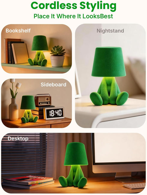 Modern Table Lamp for Youth: Rechargeable Cute Light for Kids Child Teen - Gift for Birthday Christmas Halloween Easter
